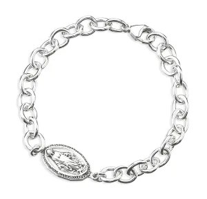 Solid Sterling Silver Heavy Link Bracelet - B1141
