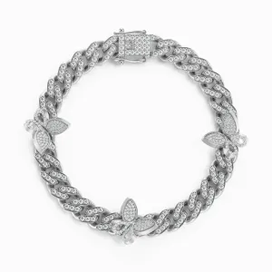 Sparkling Butterflies Cuban Anklet