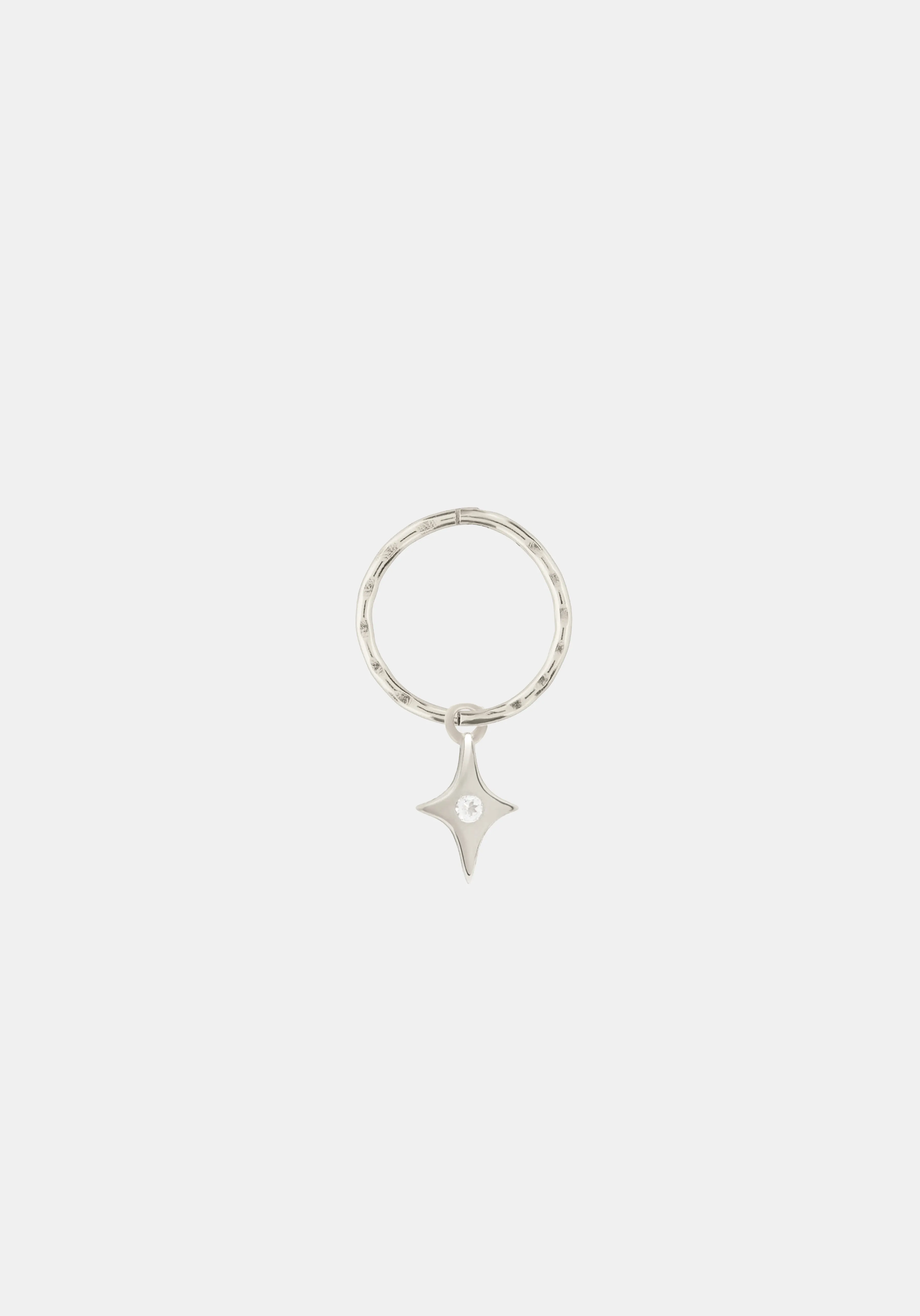 Starburst Mini Hoop - Single - Silver