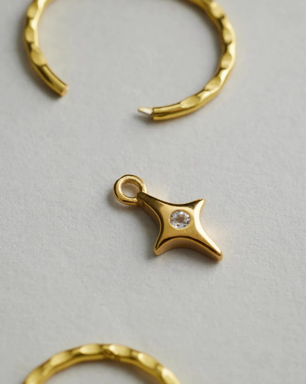 Starburst Mini Hoops - Gold