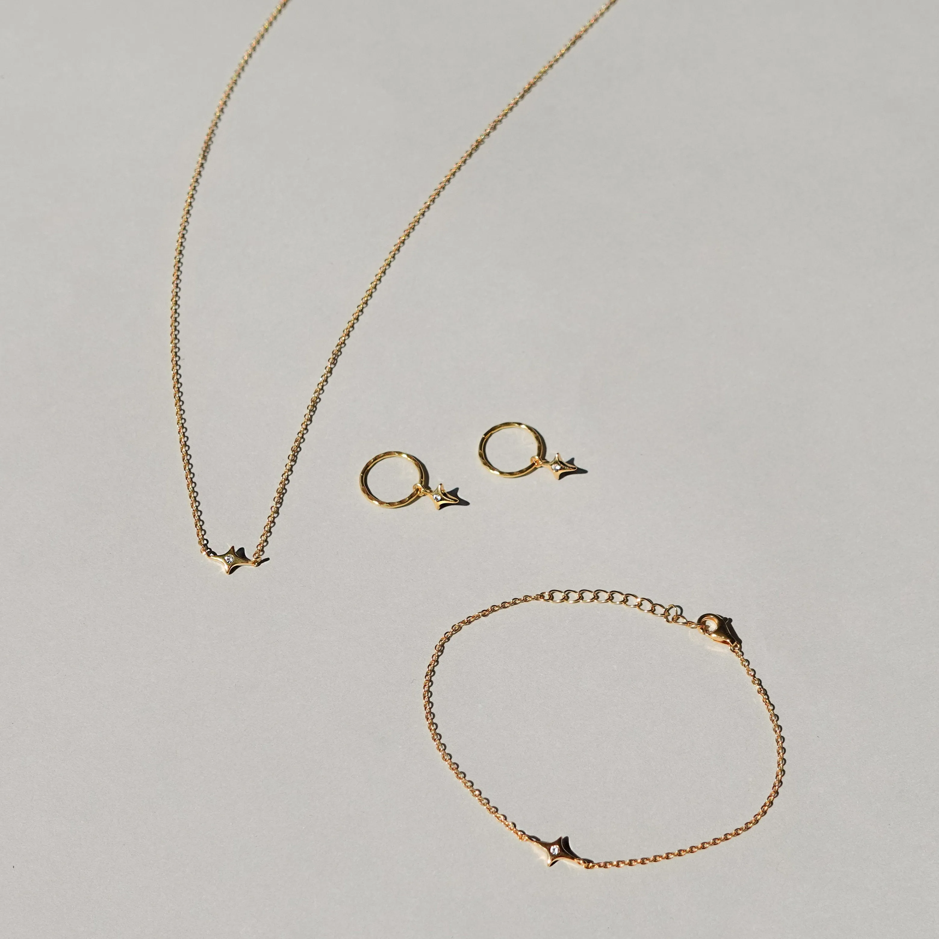 Starburst Mini Hoops - Gold