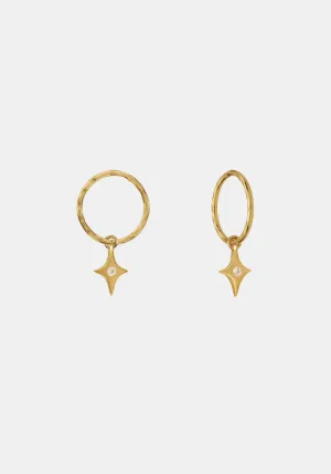 Starburst Mini Hoops - Gold