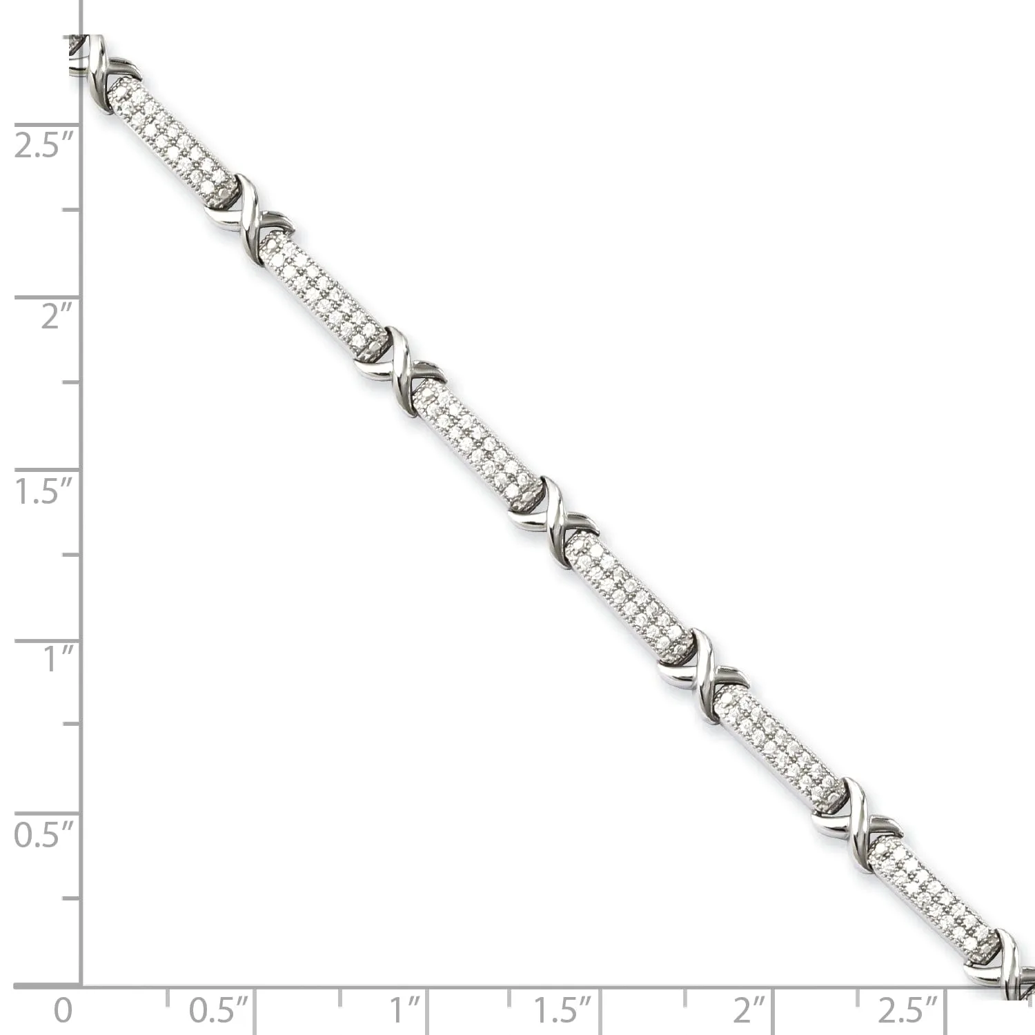 Sterling Silver Cubic Zirconia Bracelet