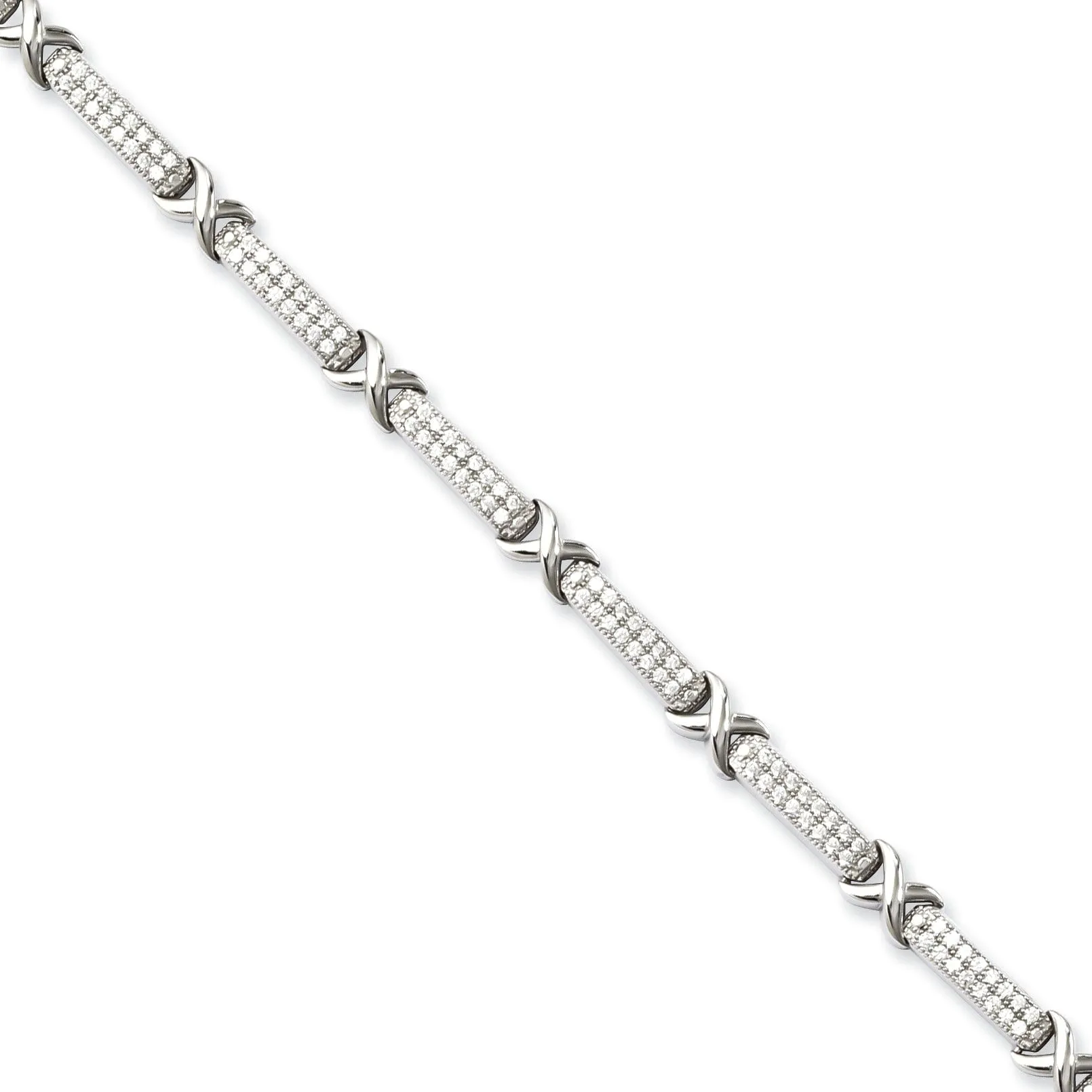 Sterling Silver Cubic Zirconia Bracelet