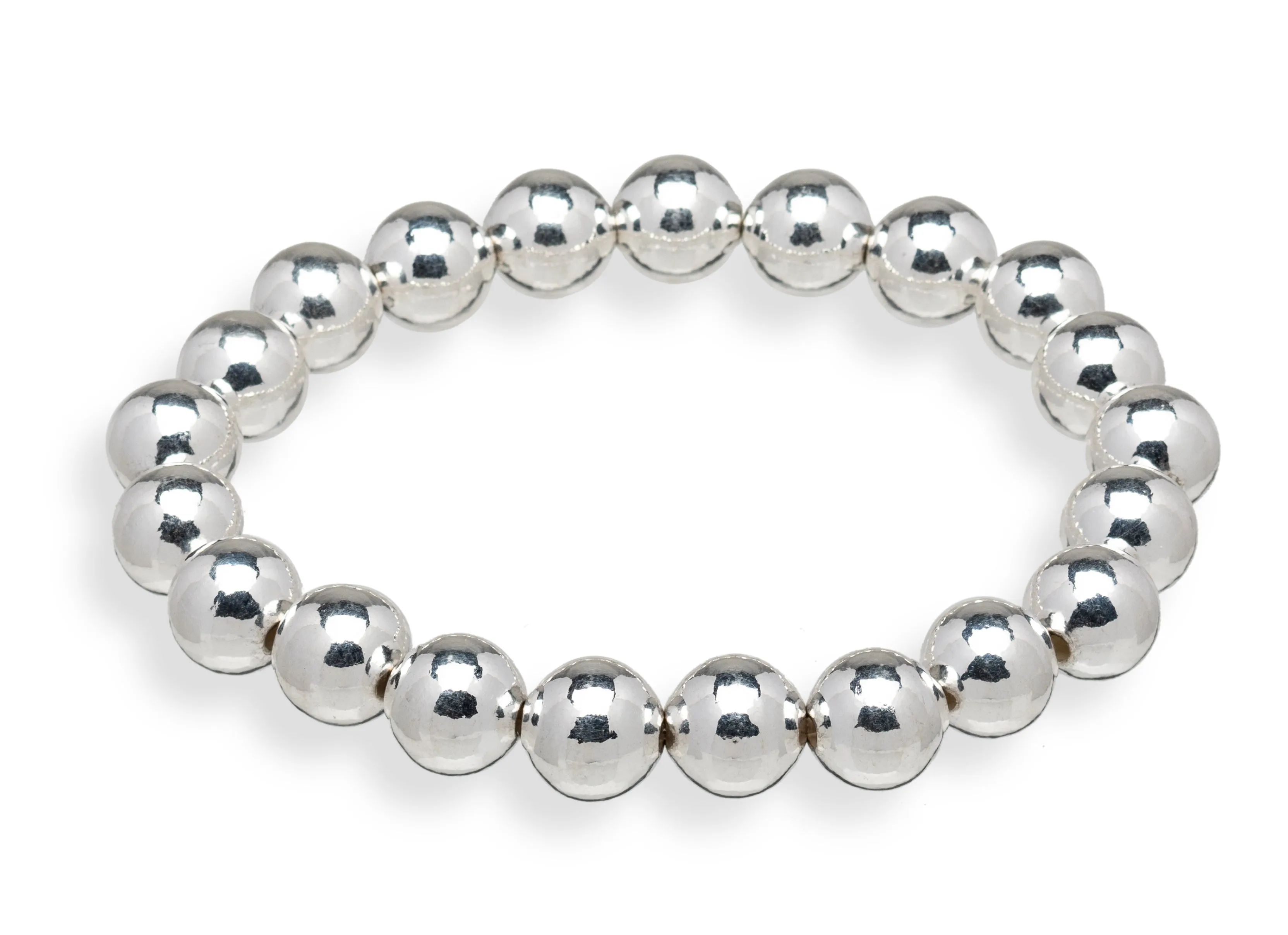 Sterling silver filled 10mm ball bracelet