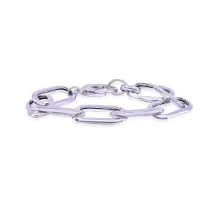 STERLING SILVER OVAL LINK BRACELET