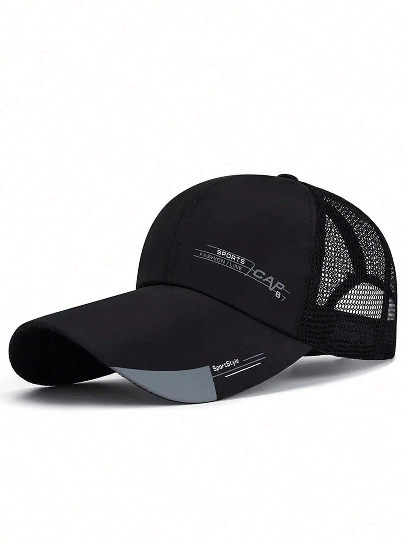 Street 1pc Multicolor Baseball Cap, Mesh Breathable Sun Hat For Men, Sports And Casual Style