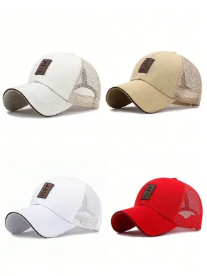 Street 1pc Multicolor Baseball Cap, Mesh Breathable Sun Hat For Men, Sports And Casual Style