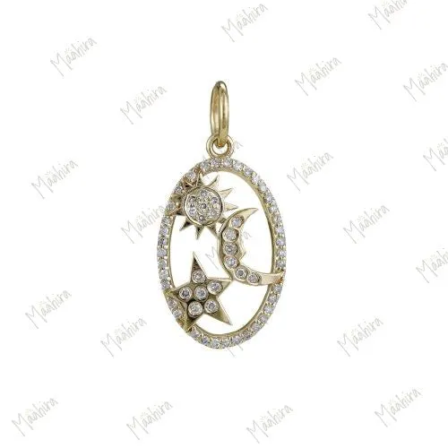 Sun Moon Star Pendant