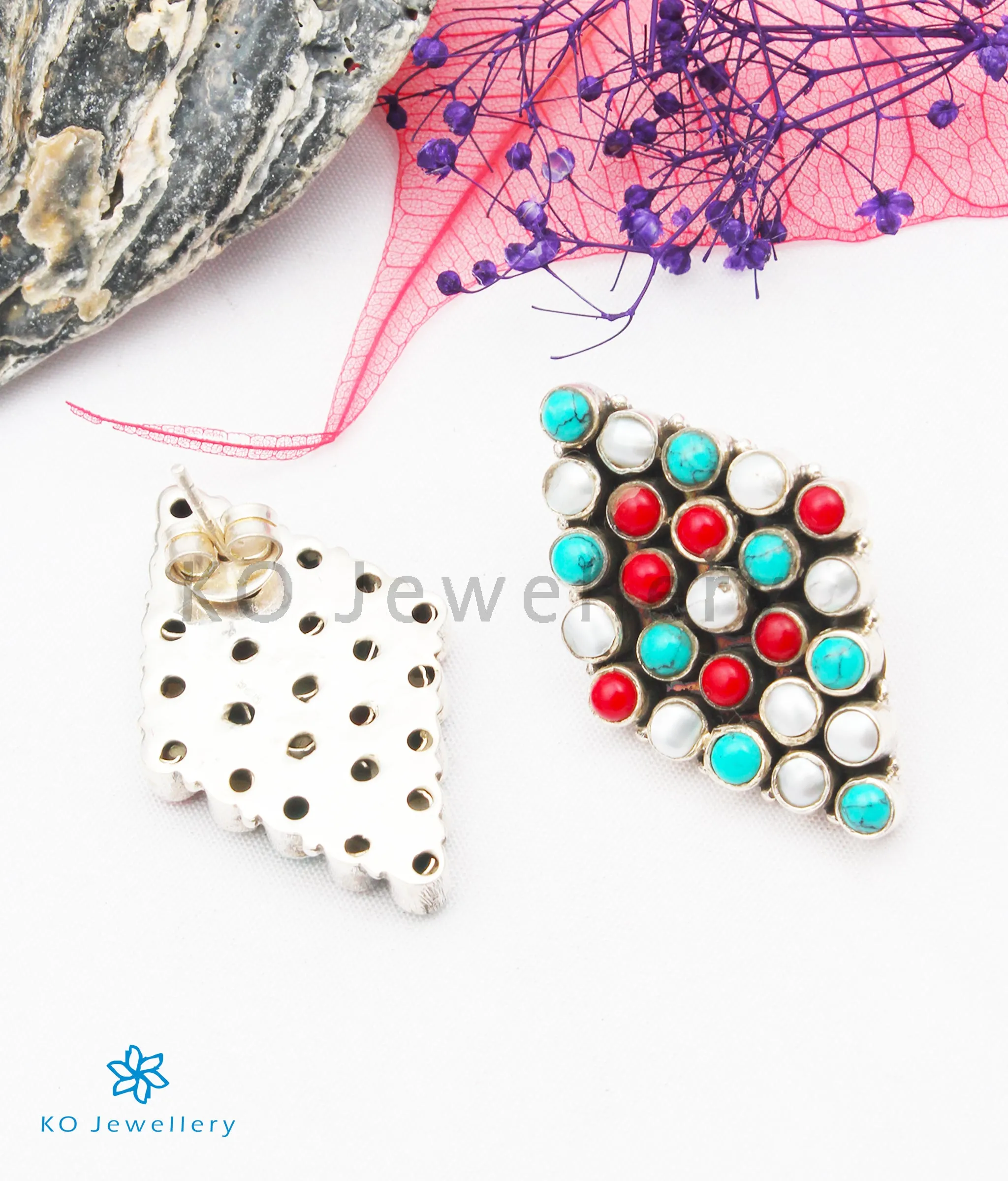 The Ishvita Silver Turquoise Earrings