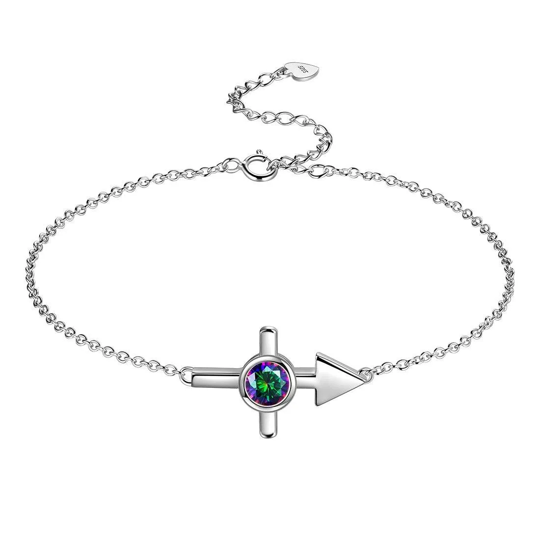 Tokyo Mart Sagittarius Bracelet Women Girls Jewelry Birthday Gift Mystic Topaz Sterling Silver