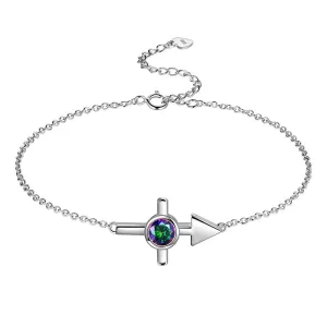 Tokyo Mart Sagittarius Bracelet Women Girls Jewelry Birthday Gift Mystic Topaz Sterling Silver