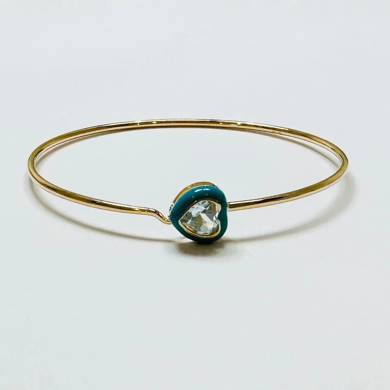 topaz heart bangle