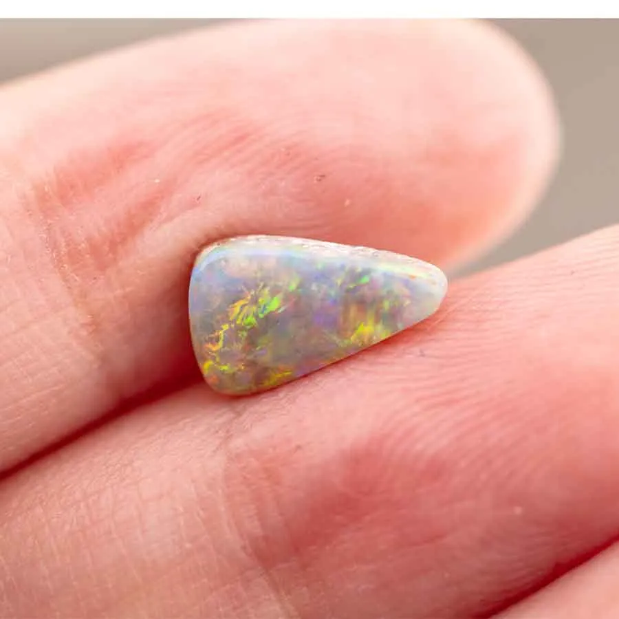Triangle Natural Australian Black Opal Loose Gemstone 1.26 ct