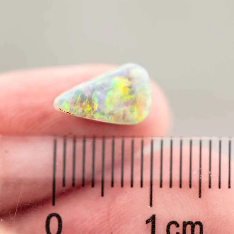Triangle Natural Australian Black Opal Loose Gemstone 1.26 ct