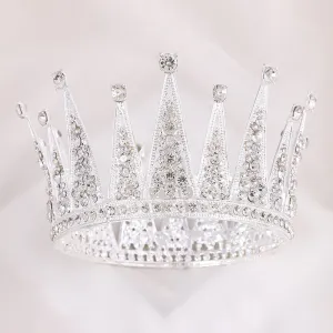 Vintage Elegance: Alloy Retro Round Bridal Crown Hair Ornament