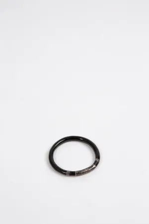 Vintage Horn and Sterling Silver Bangle