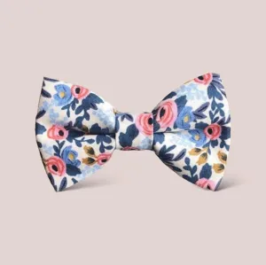 White Rose Hair Bow
