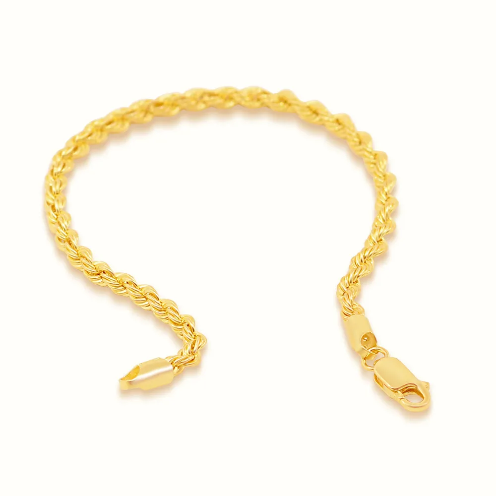 Women's Vermeil Rope Bracelet 6mm