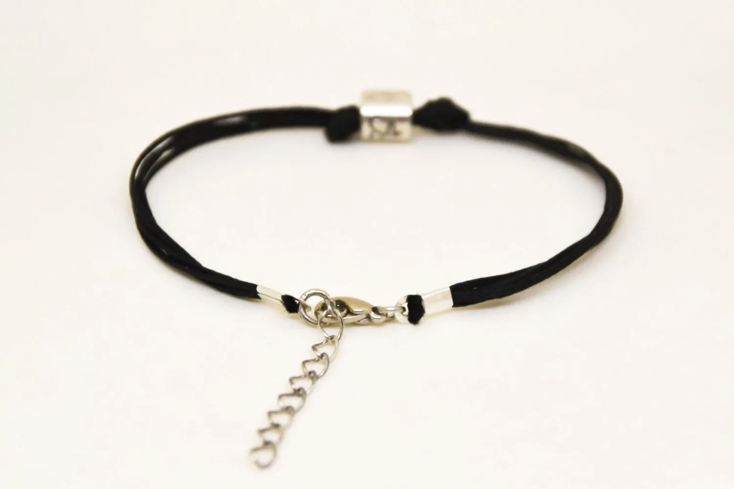 Zodiac signs bracelet, Capricorn sign, black cord, birthday gift for her
